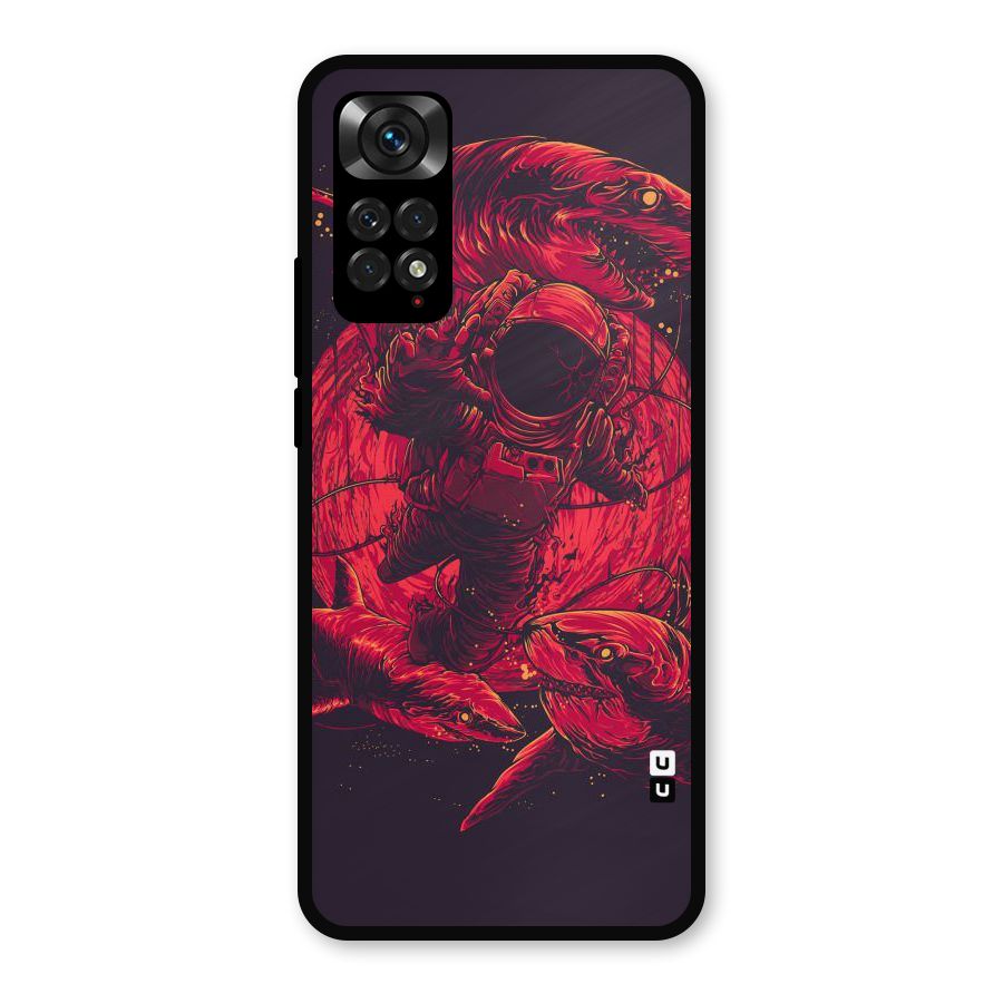 Coloured Spaceman Metal Back Case for Redmi Note 11s