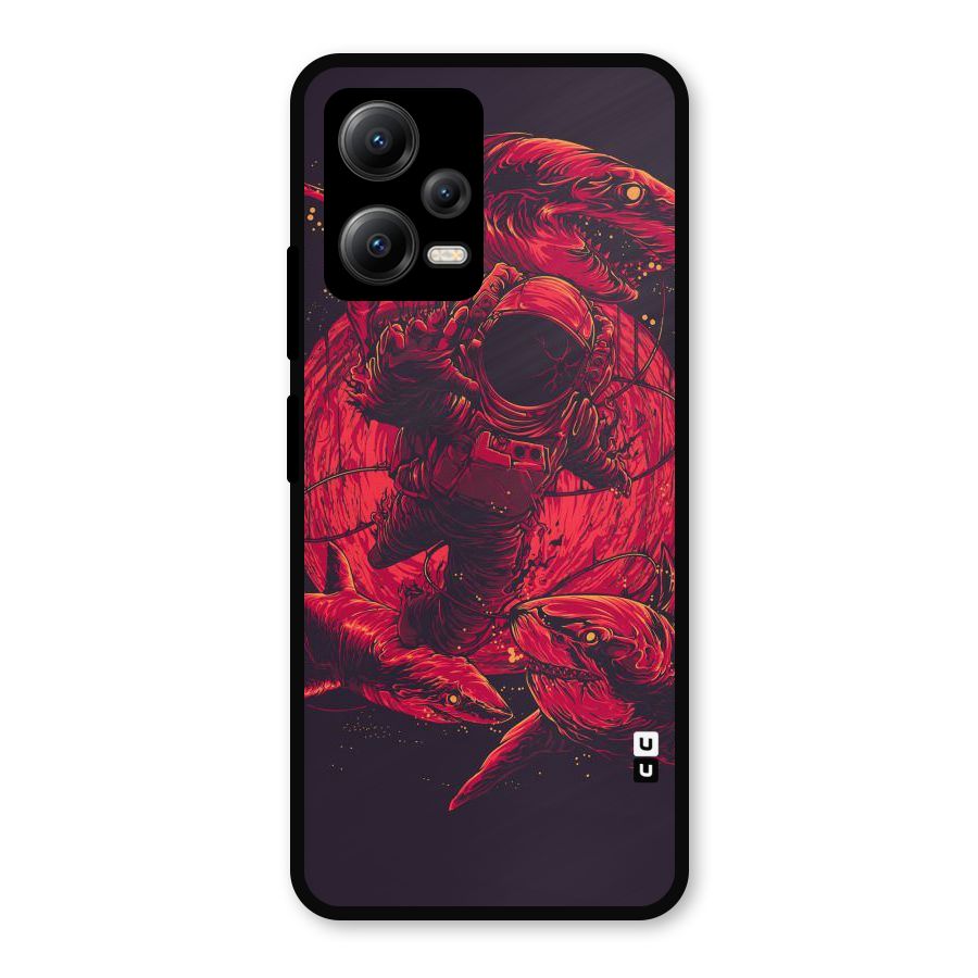 Coloured Spaceman Metal Back Case for Redmi Note 12 5G