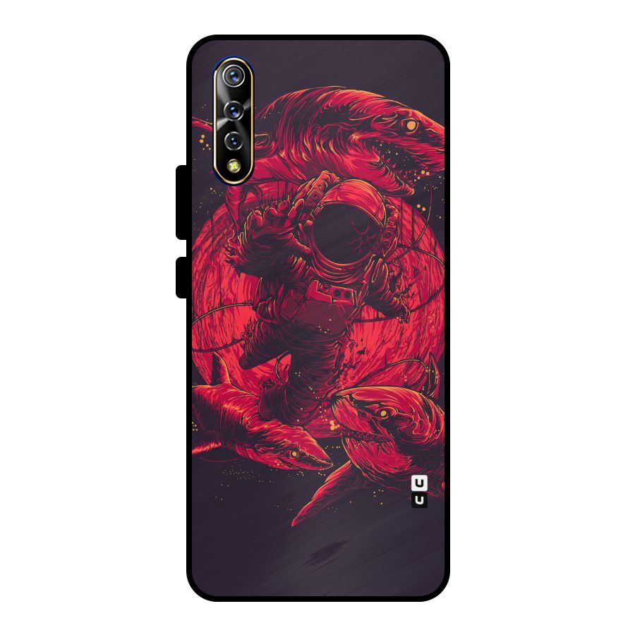 Coloured Spaceman Metal Back Case for Vivo S1