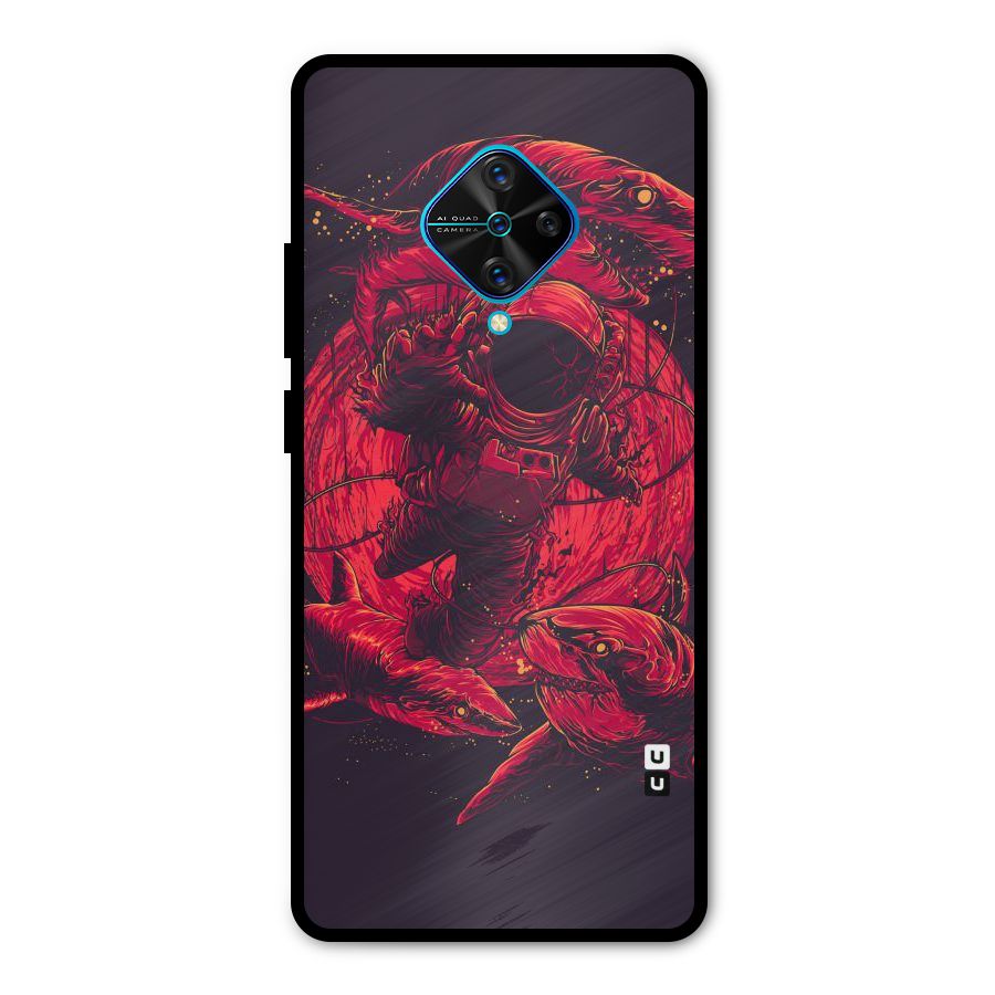Coloured Spaceman Metal Back Case for Vivo S1 Pro