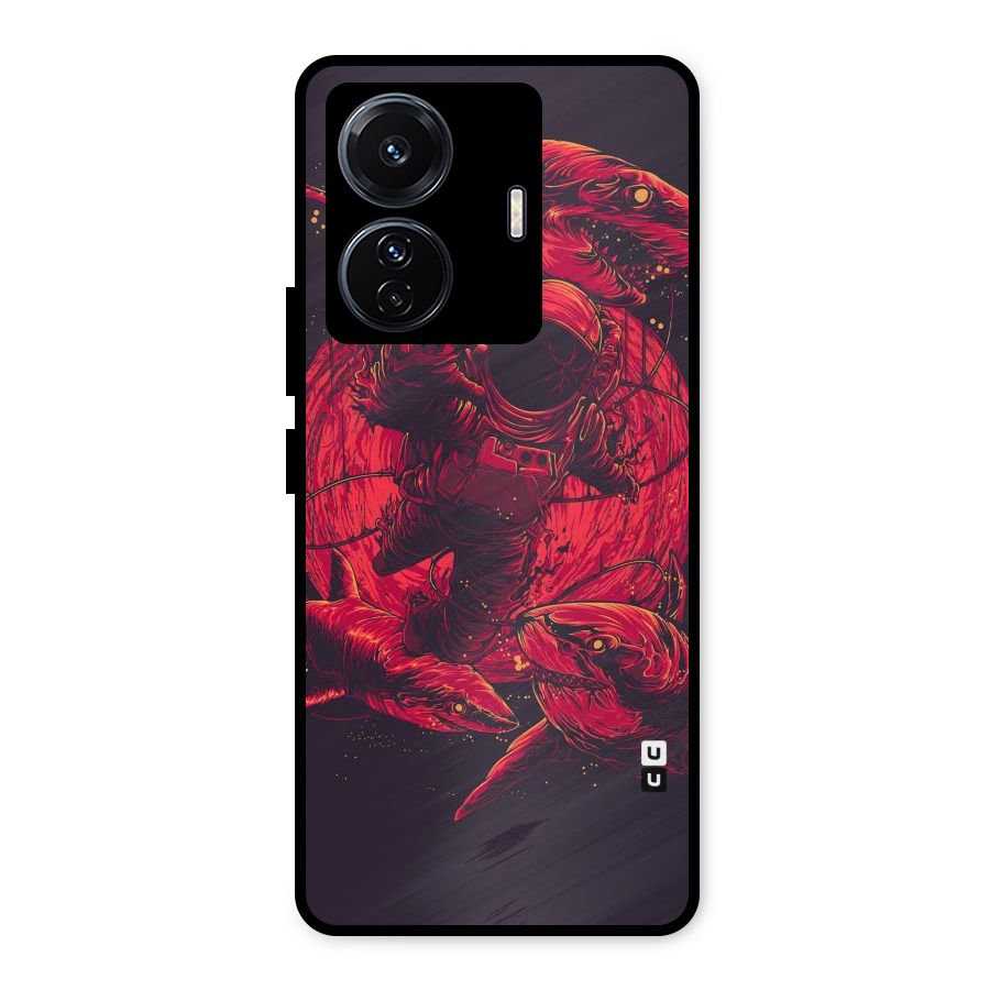 Coloured Spaceman Metal Back Case for Vivo T1 Pro