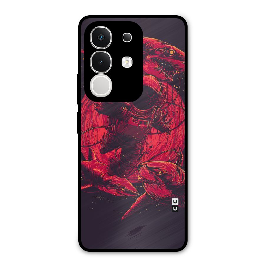 Coloured Spaceman Metal Back Case for Vivo T4x