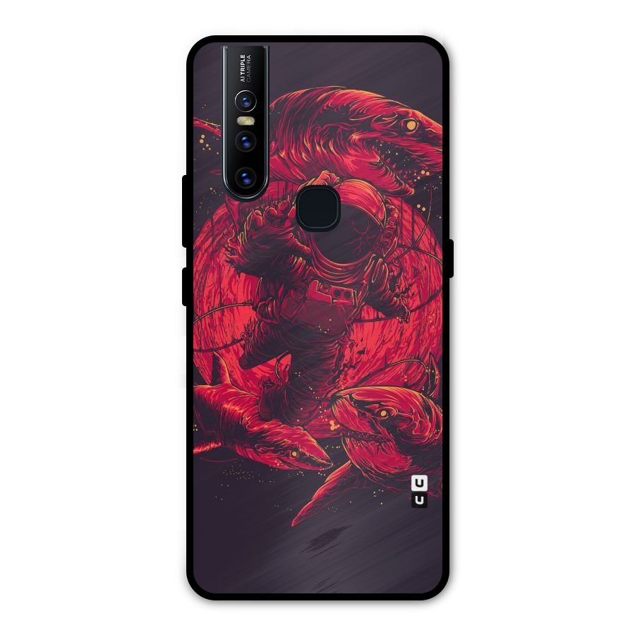 Coloured Spaceman Metal Back Case for Vivo V15