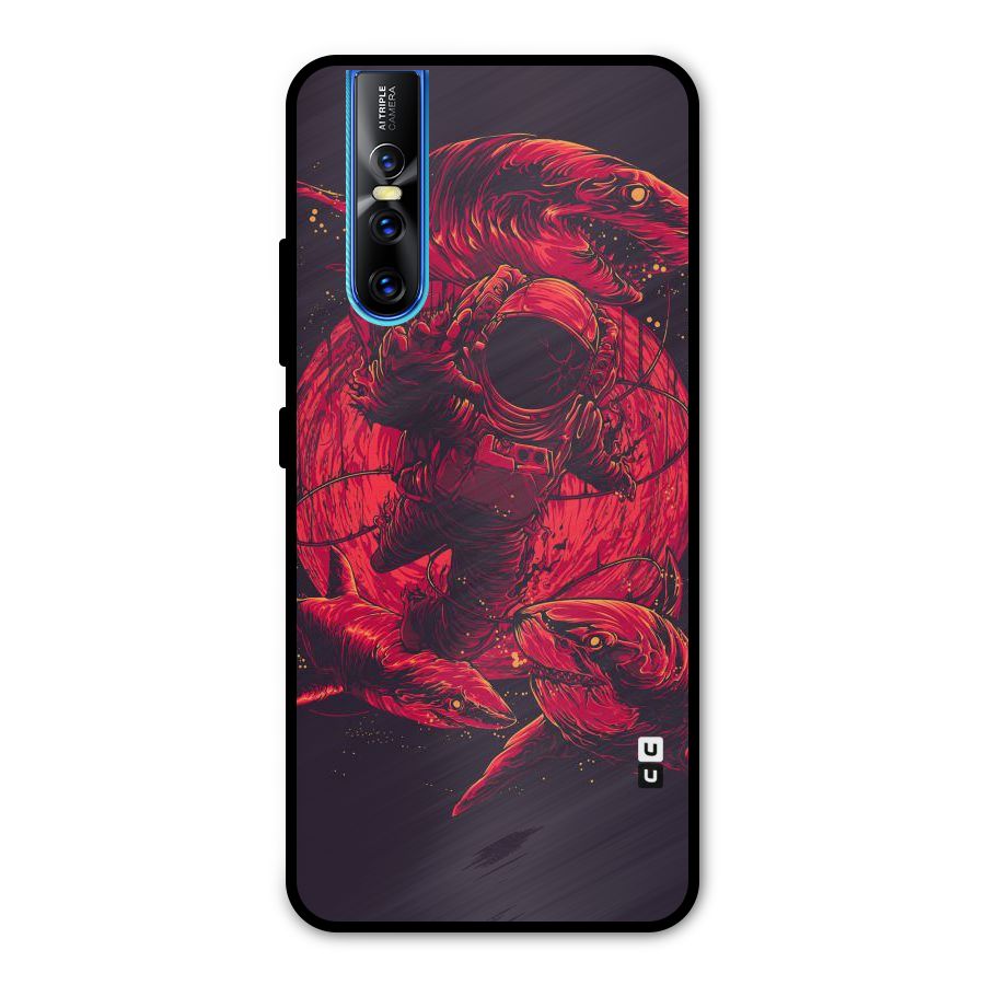 Coloured Spaceman Metal Back Case for Vivo V15 Pro