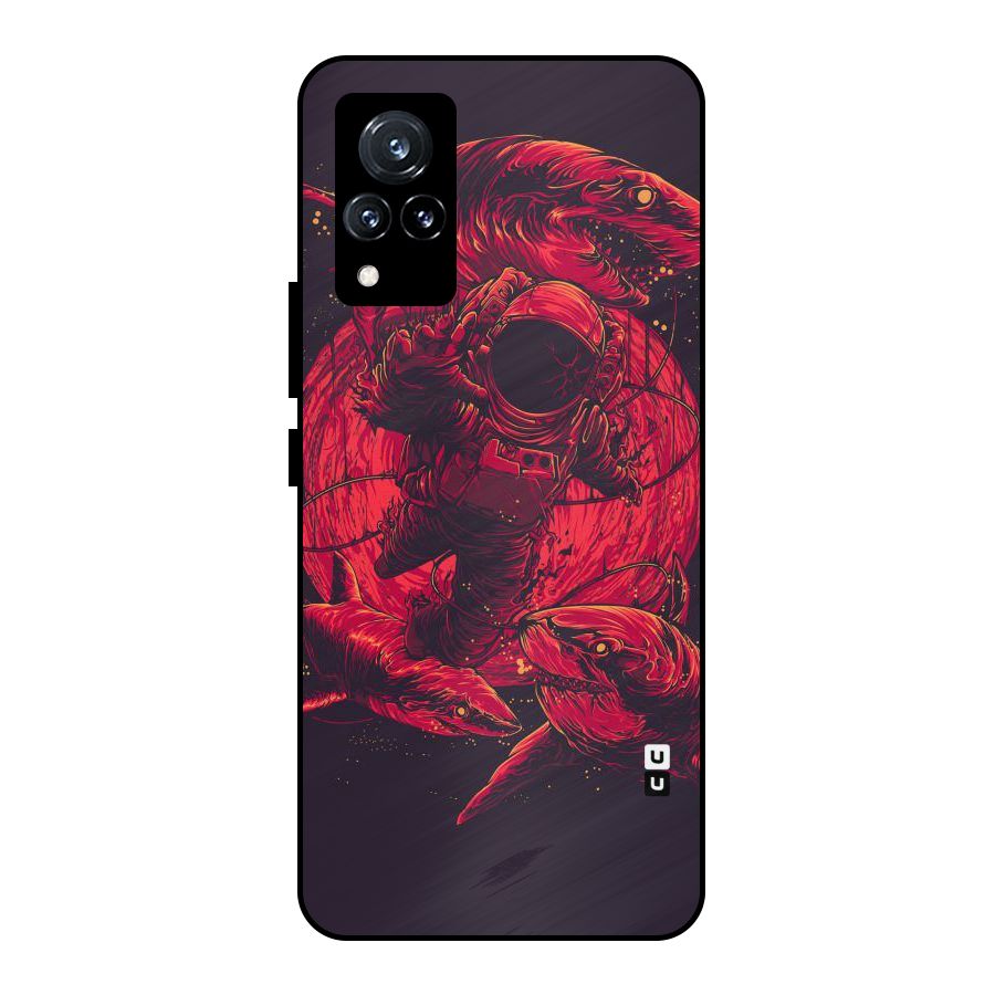 Coloured Spaceman Metal Back Case for Vivo V21 5G
