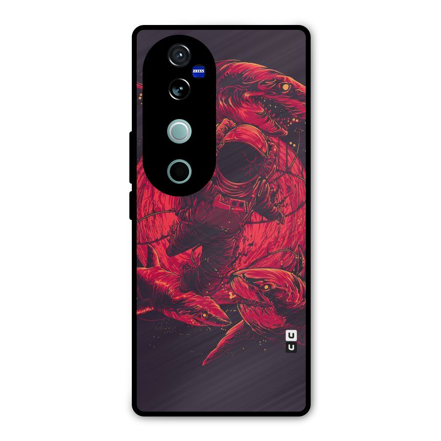 Coloured Spaceman Metal Back Case for Vivo V40