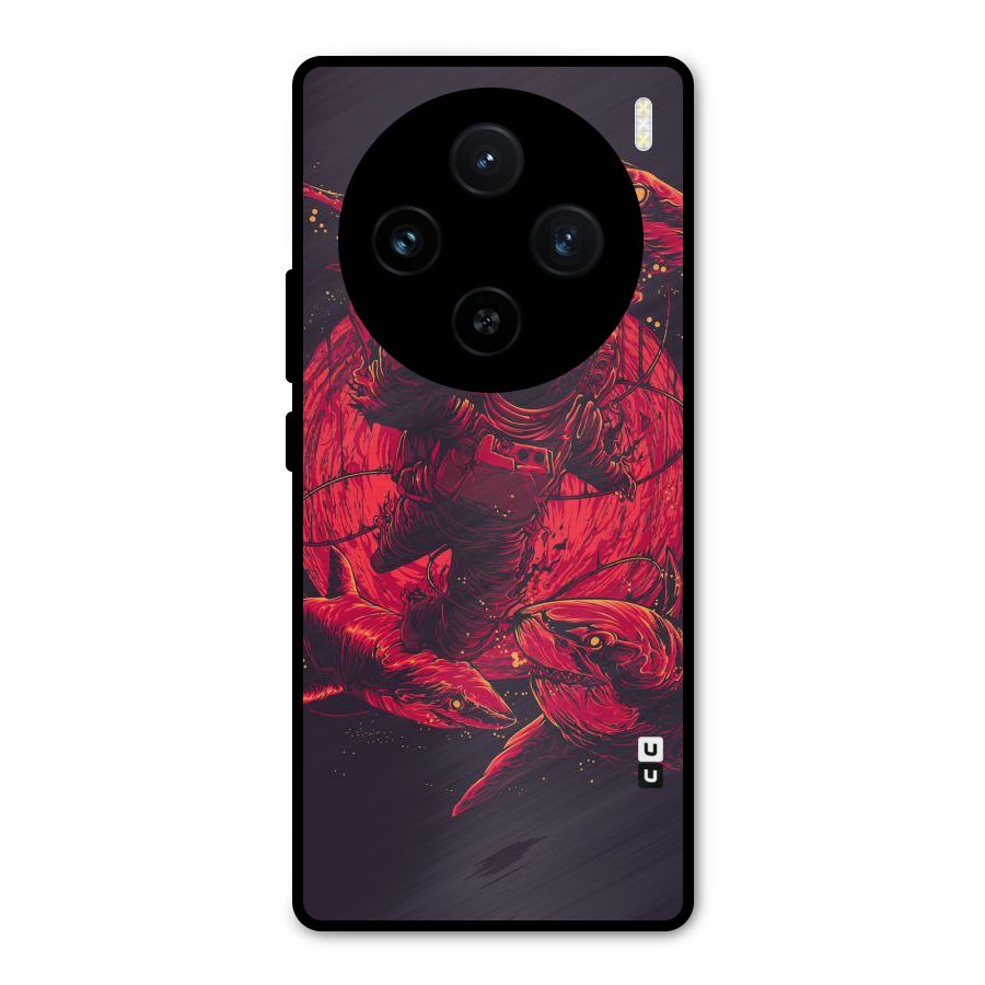 Coloured Spaceman Metal Back Case for Vivo X100