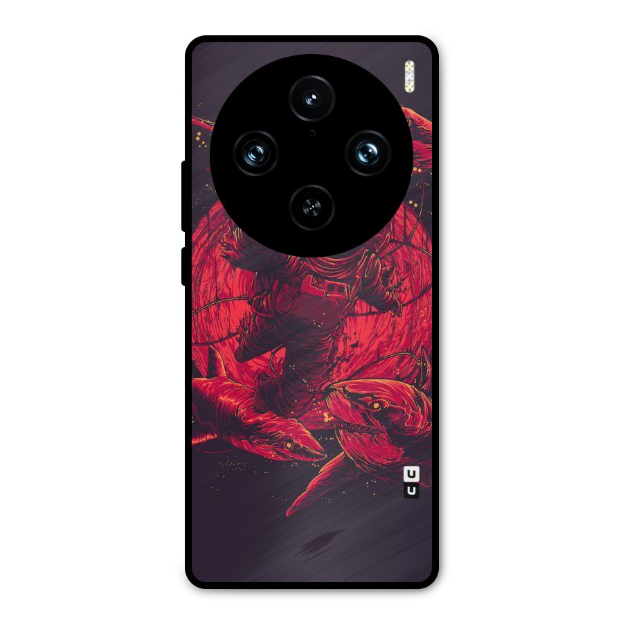 Coloured Spaceman Metal Back Case for Vivo X100 Pro