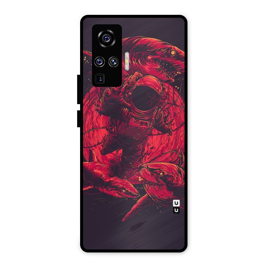 Coloured Spaceman Metal Back Case for Vivo X50 Pro
