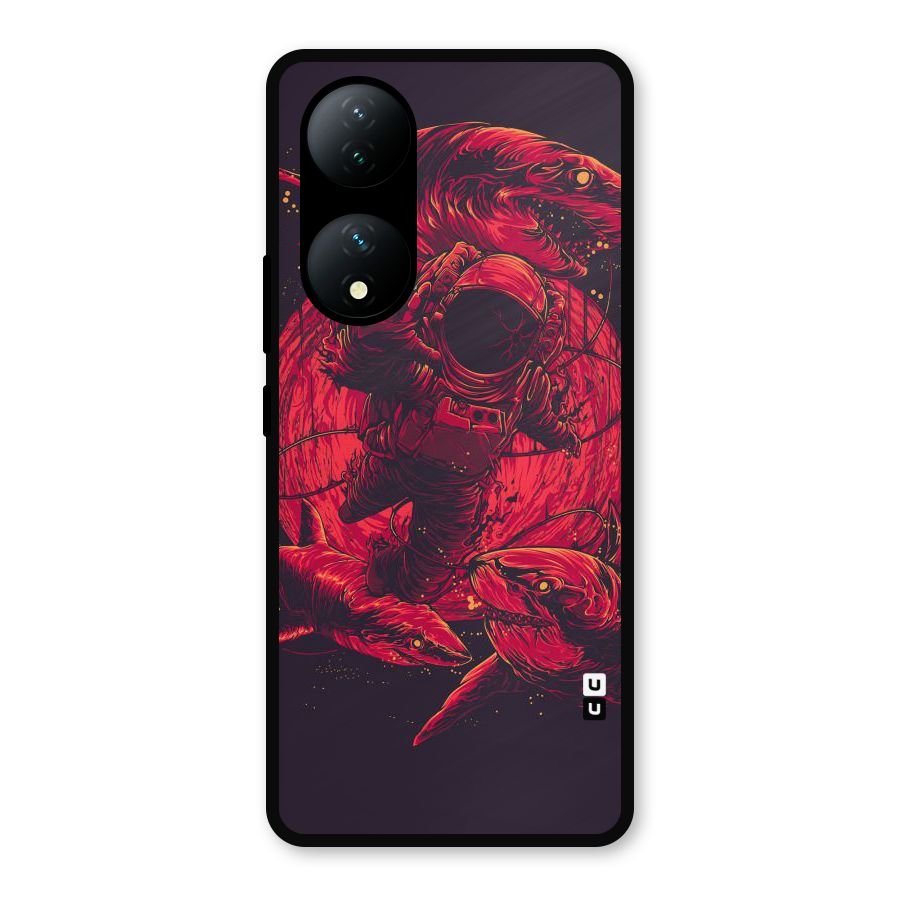 Coloured Spaceman Metal Back Case for Vivo Y100