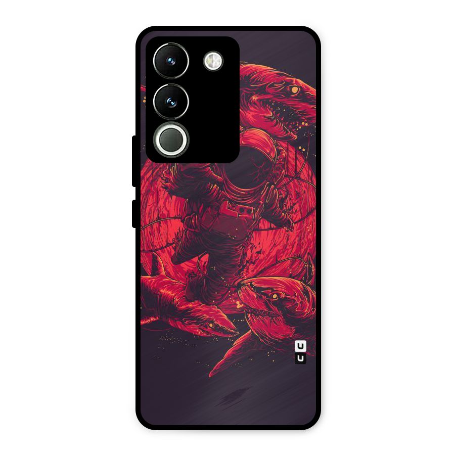 Coloured Spaceman Metal Back Case for Vivo Y200