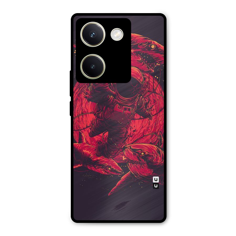 Coloured Spaceman Metal Back Case for Vivo Y200 Pro