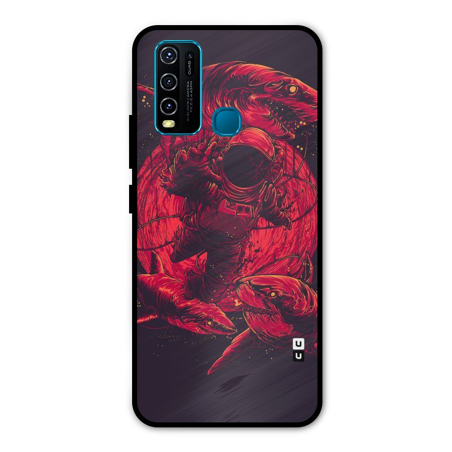 Coloured Spaceman Metal Back Case for Vivo Y50