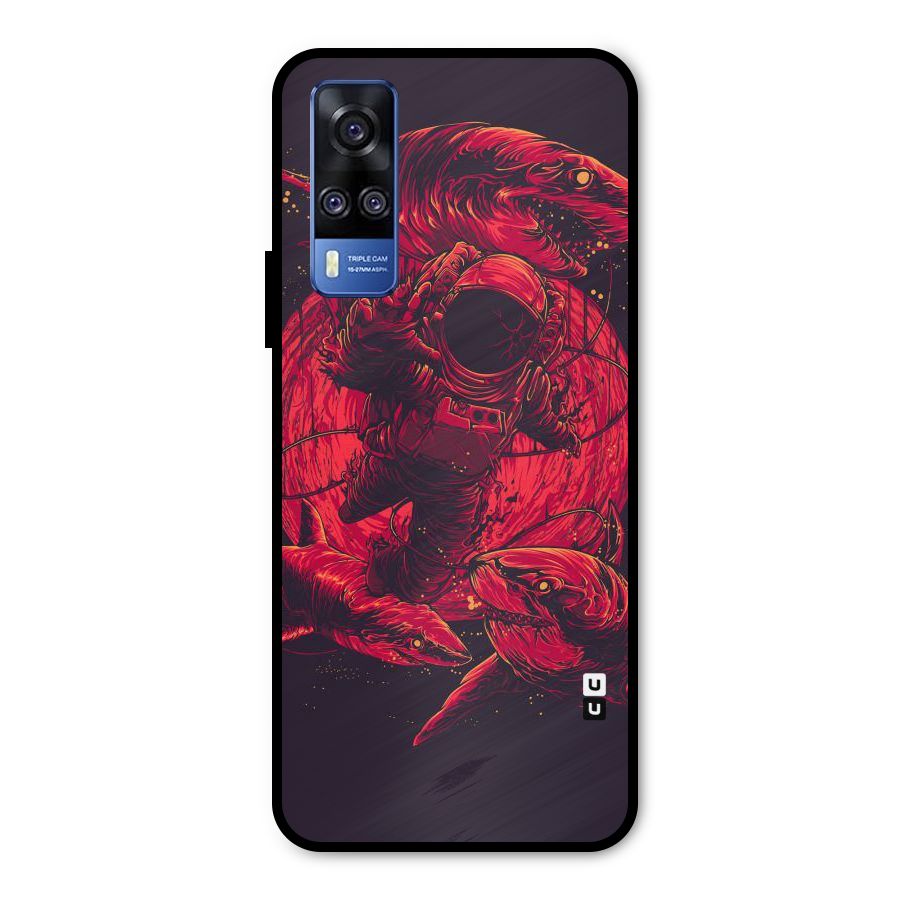 Coloured Spaceman Metal Back Case for Vivo Y51A