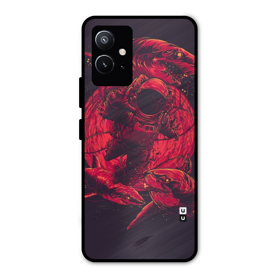 Coloured Spaceman Metal Back Case for Vivo Y75 5G