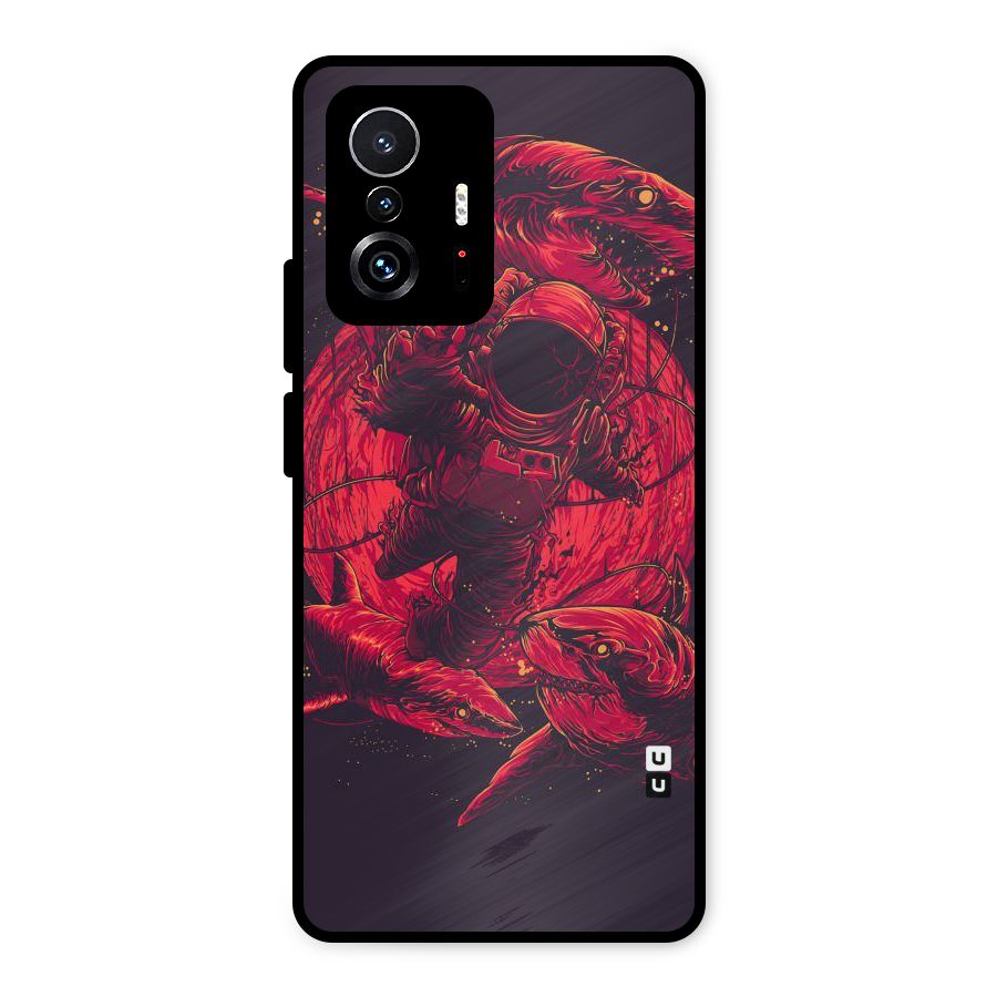 Coloured Spaceman Metal Back Case for Xiaomi 11T Pro