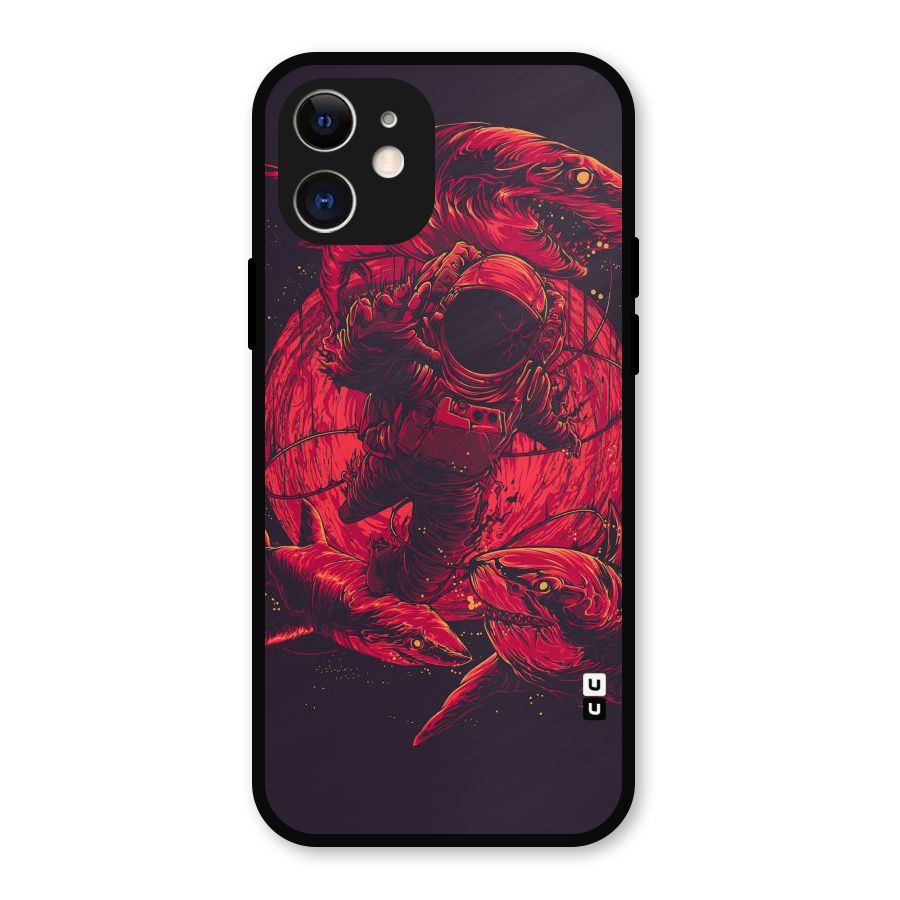 Coloured Spaceman Metal Back Case for iPhone 12