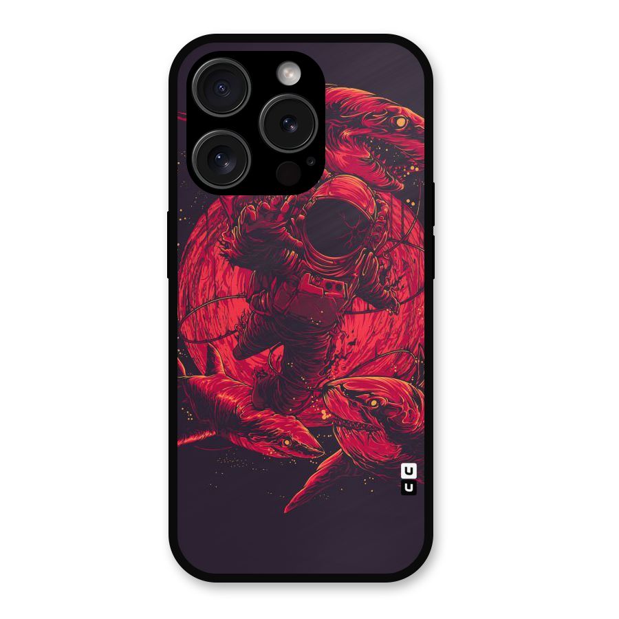 Coloured Spaceman Metal Back Case for iPhone 15 Pro