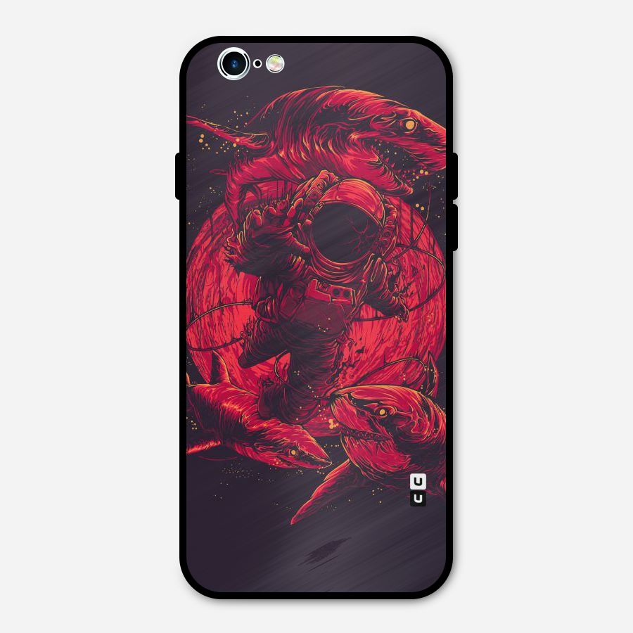 Coloured Spaceman Metal Back Case for iPhone 6 6s