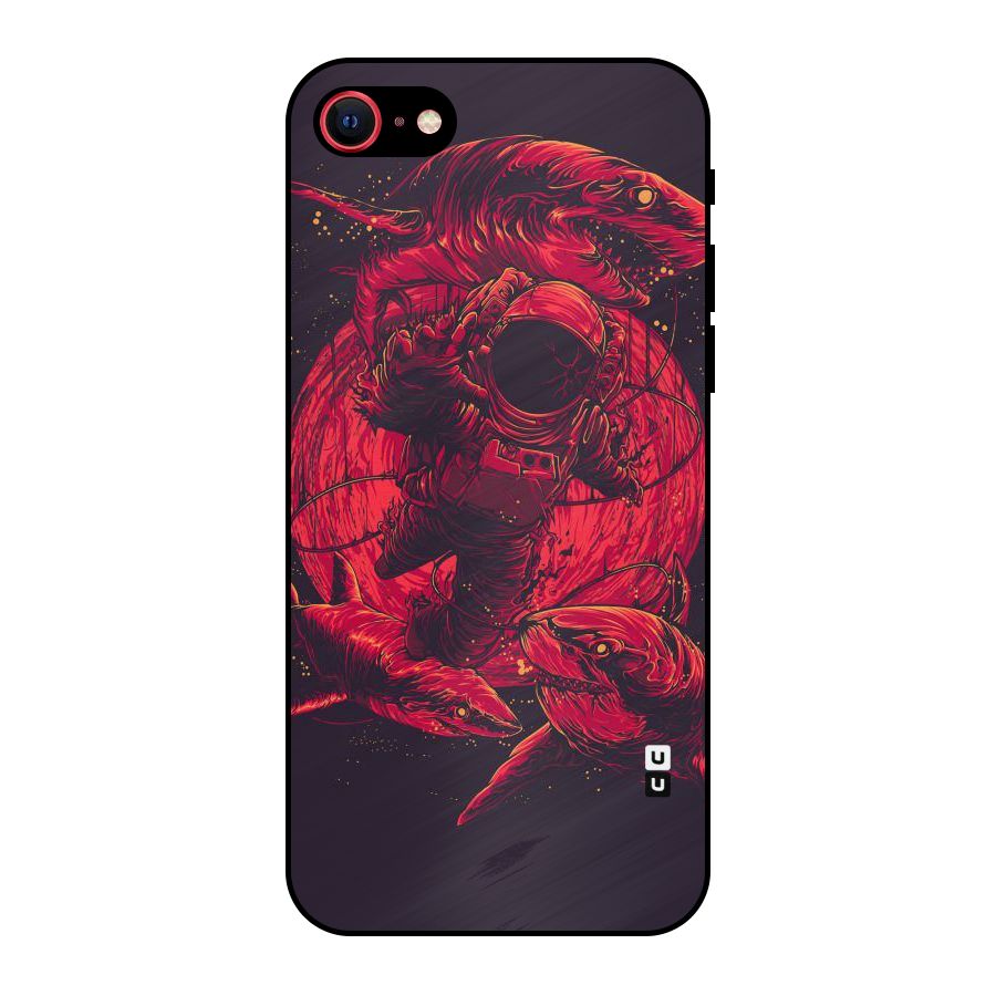 Coloured Spaceman Metal Back Case for iPhone 7