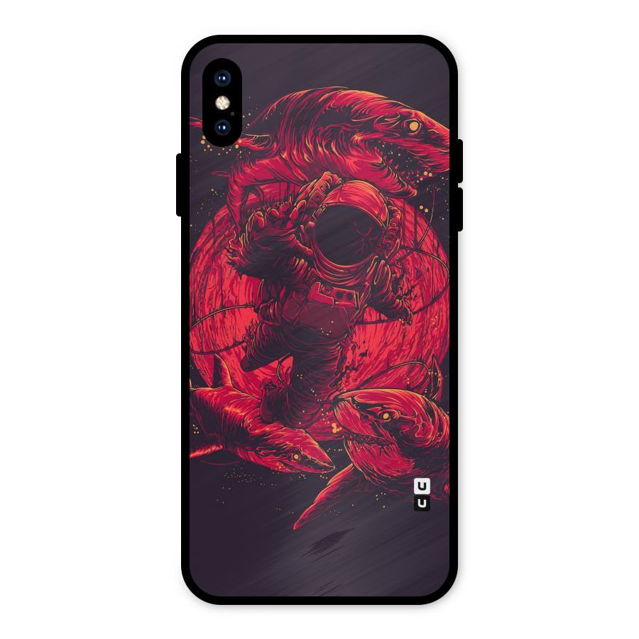 Coloured Spaceman Metal Back Case for iPhone XS Max