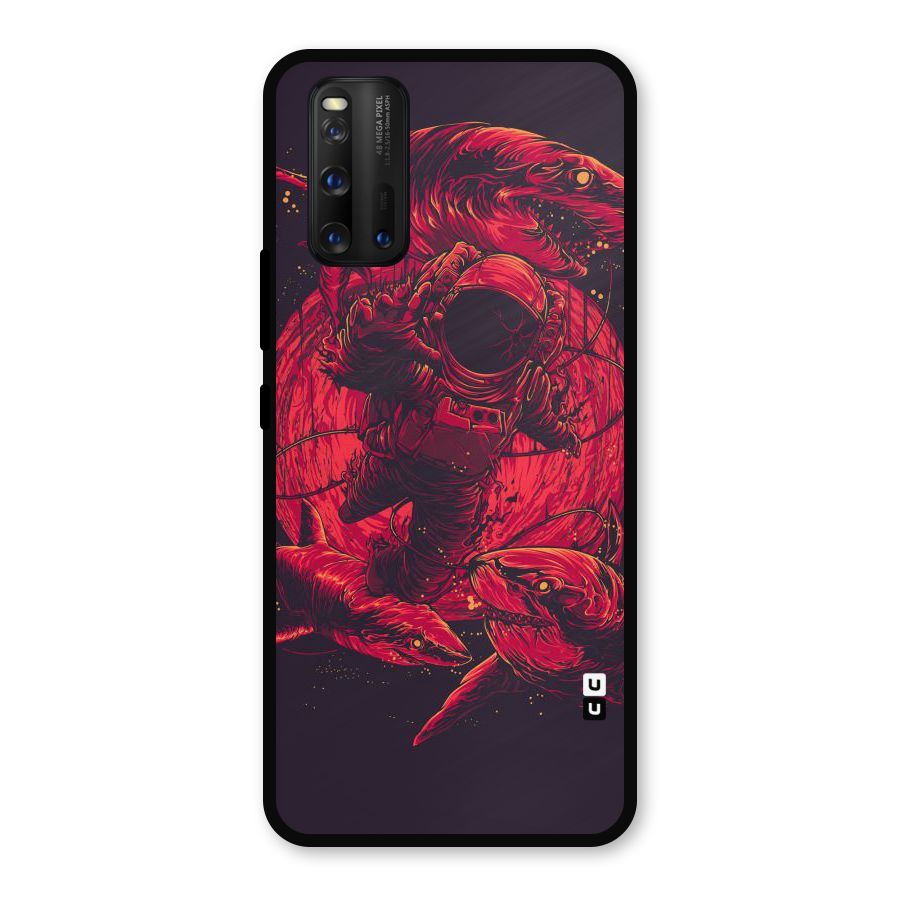 Coloured Spaceman Metal Back Case for iQOO 3
