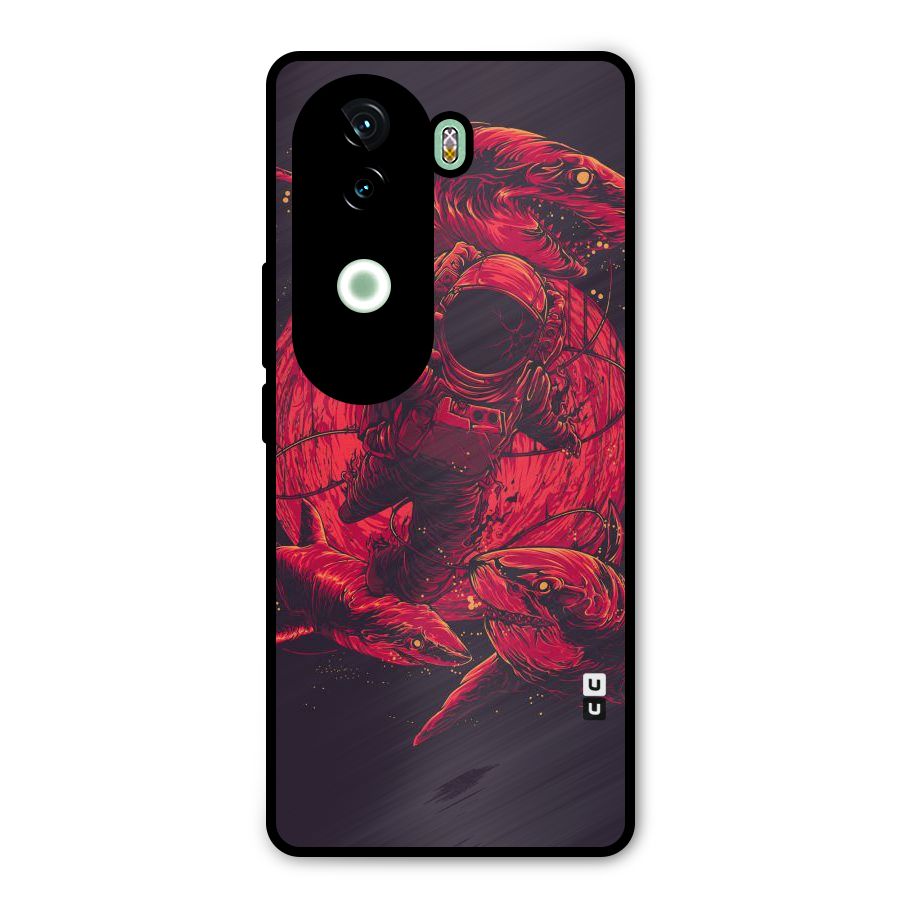 Coloured Spaceman Metal Back Case for iQOO Z9s