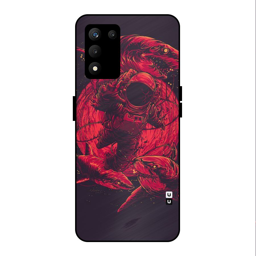 Coloured Spaceman Metal Back Case for realme 9 5G SE