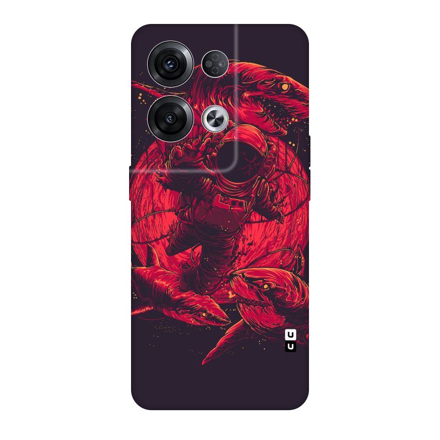 Coloured Spaceman Original Polycarbonate Back Case for Oppo Reno8 Pro 5G