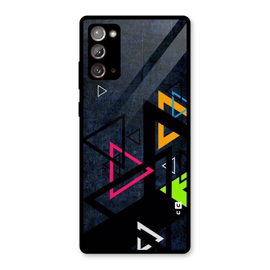 Coloured Triangles Glass Back Case for Galaxy Note 20