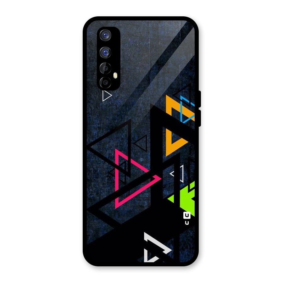 Coloured Triangles Glass Back Case for Realme 7