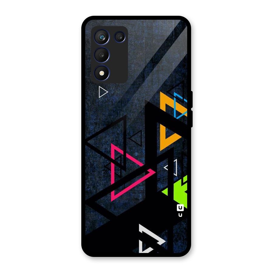 Coloured Triangles Glass Back Case for Realme 9 5G Speed