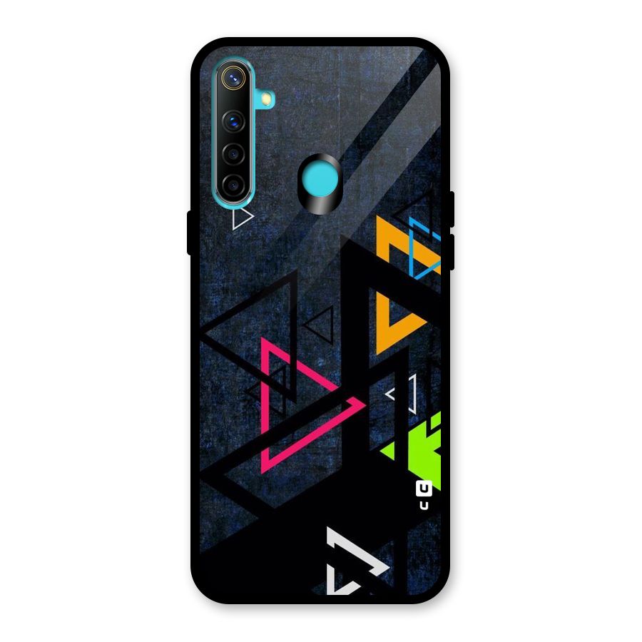 Coloured Triangles Glass Back Case for Realme Narzo 10