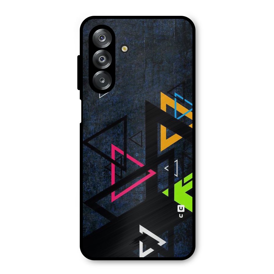 Coloured Triangles Metal Back Case for Galaxy A26
