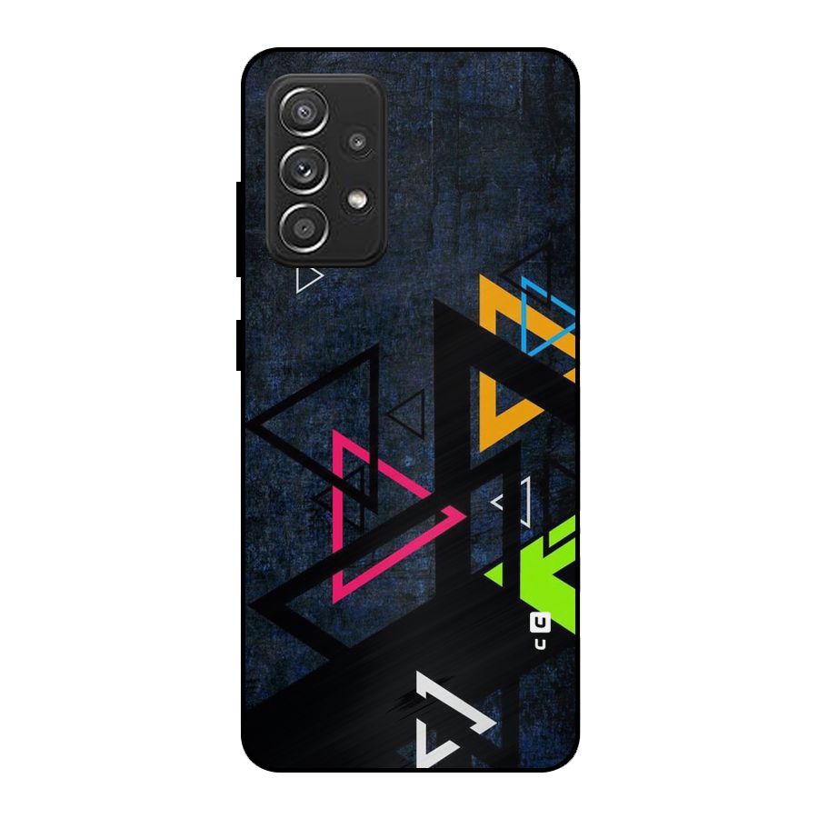 Coloured Triangles Metal Back Case for Galaxy A52s 5G
