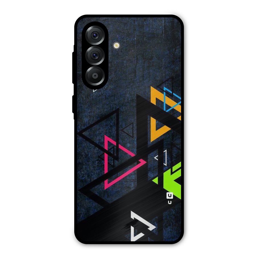Coloured Triangles Metal Back Case for Galaxy A56
