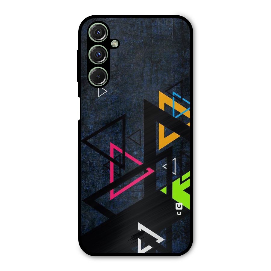 Coloured Triangles Metal Back Case for Galaxy F34
