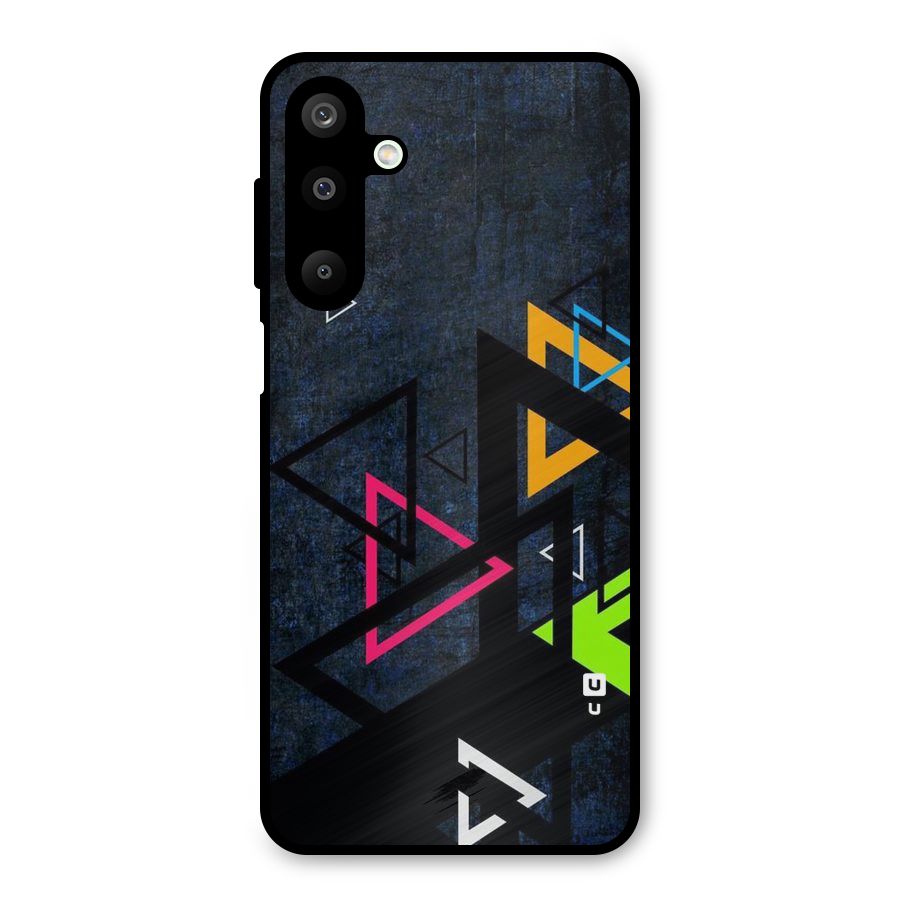 Coloured Triangles Metal Back Case for Galaxy M16