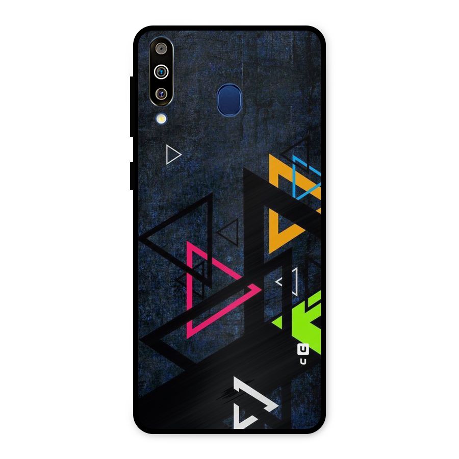Coloured Triangles Metal Back Case for Galaxy M30