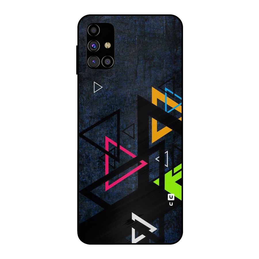 Coloured Triangles Metal Back Case for Galaxy M31s