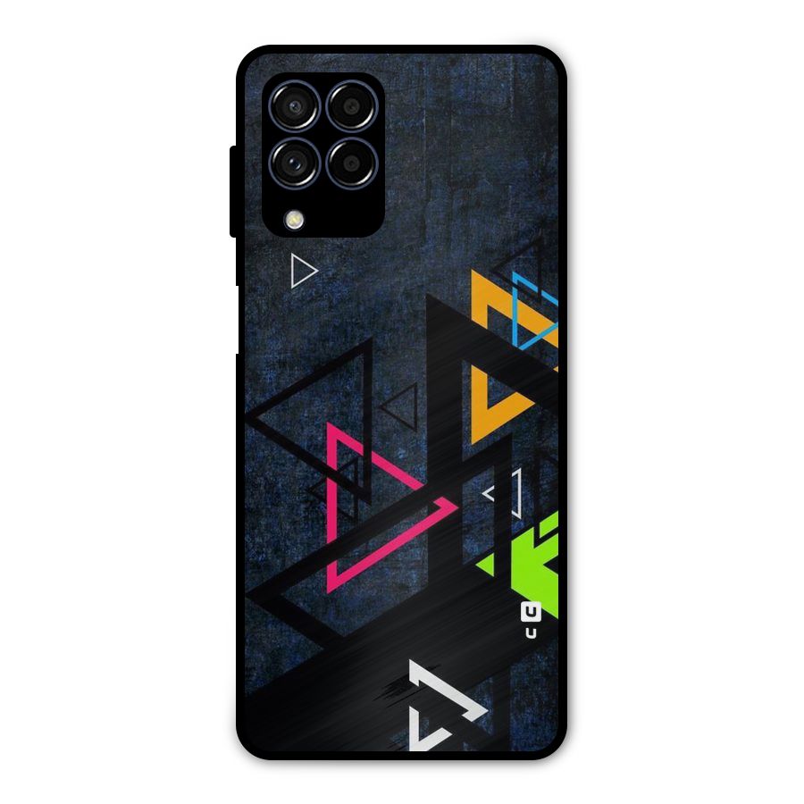 Coloured Triangles Metal Back Case for Galaxy M53 5G