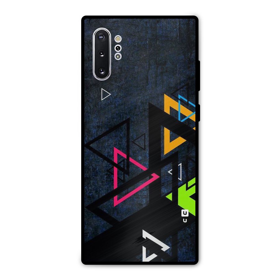 Coloured Triangles Metal Back Case for Galaxy Note 10 Plus