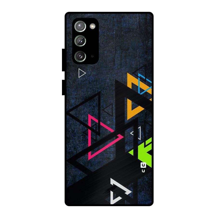 Coloured Triangles Metal Back Case for Galaxy Note 20