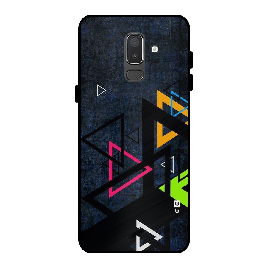 Coloured Triangles Metal Back Case for Galaxy On8 (2018)