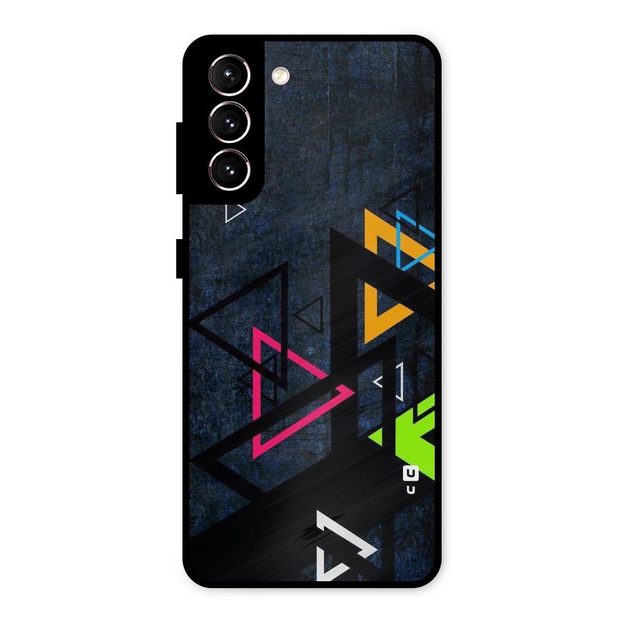 Coloured Triangles Metal Back Case for Galaxy S21 5G