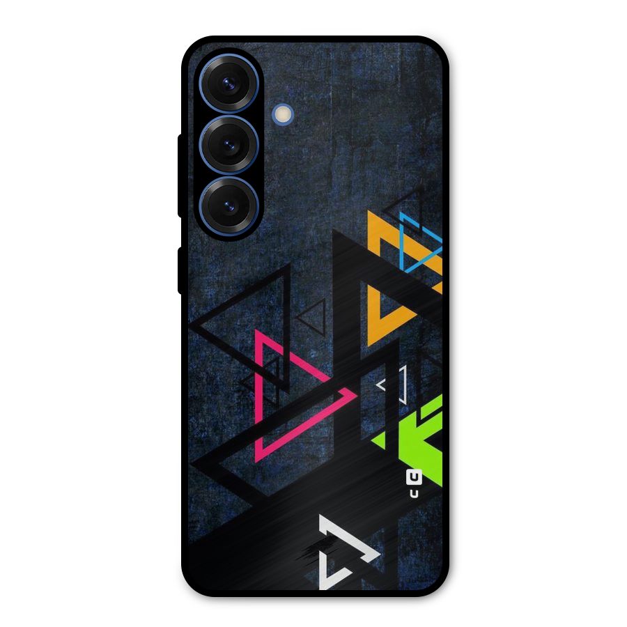 Coloured Triangles Metal Back Case for Galaxy S25