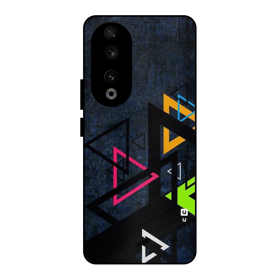 Coloured Triangles Metal Back Case for Honor 90