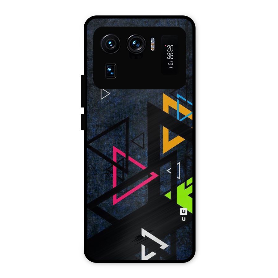 Coloured Triangles Metal Back Case for Mi 11 Ultra
