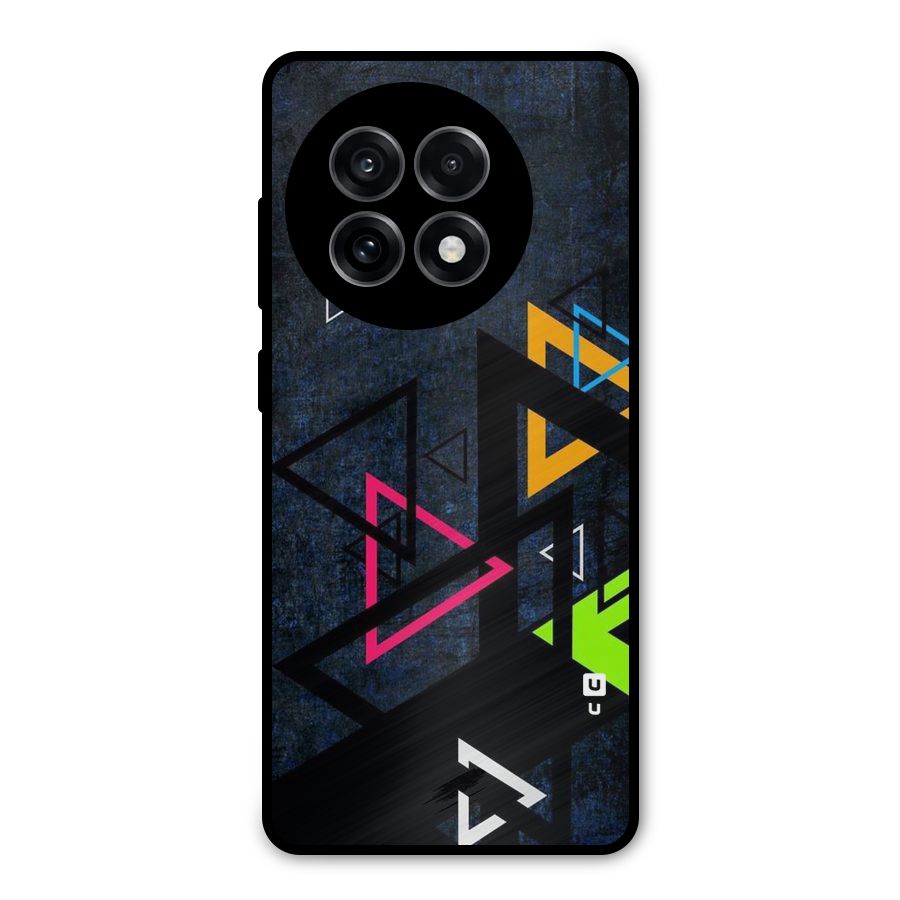 Coloured Triangles Metal Back Case for OnePlus 13R