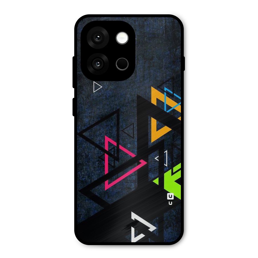Coloured Triangles Metal Back Case for OnePlus 13s